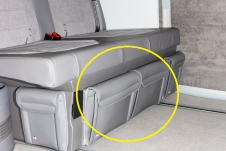 UTILITY bedding box (2-seater bench) front, 2 bags VW T6.1 California ​Ocean / Coast / Beach, design VW T6.1 